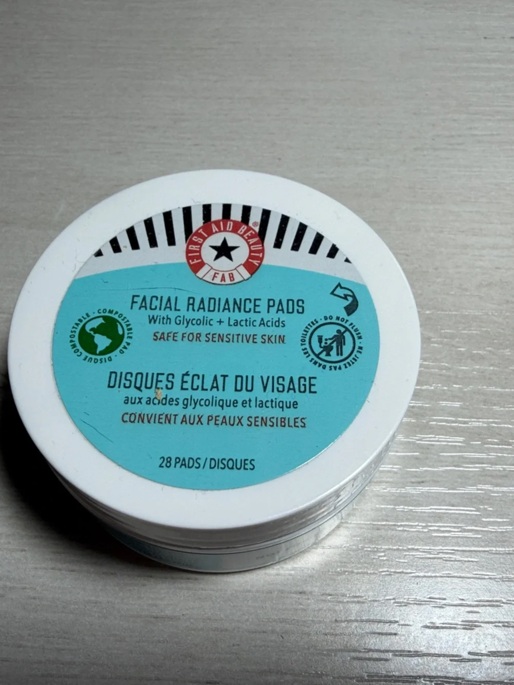 First Aid Beauty Facial Radiance Pads, 28 count.